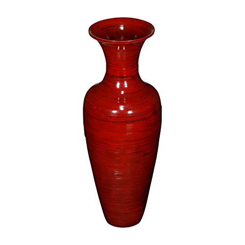 Handmade Classic Bamboo Floor Vase for Home Decor