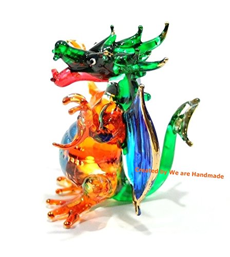 Handmade Mini Dragon Art Glass Blown Fairy Tale Animal Glass Figurine - Model Y2016