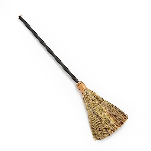 Handmade Vietnamese Straw Soft Black Broom for Cleaning with Long Handle