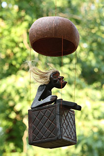 Handmade Wooden Hot Air Balloon Sculpture