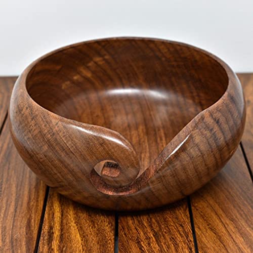 Handmade Wooden Yarn Bowl