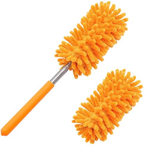 Handy Microfiber Duster with Extendable Pole and Replaceable Heads