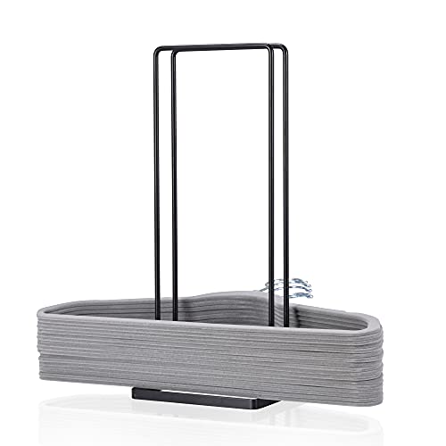 Hanger Organizer, Stacker for Closet Laundry Room, Holds up 110 Wire Clothes Hanger Storage Rack Holder for Adult or Child