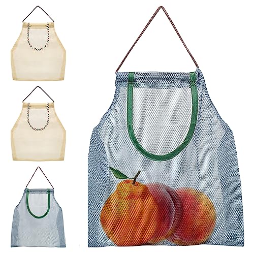Hanging Mesh Storage Bags for Kitchen Vegetables Fruits