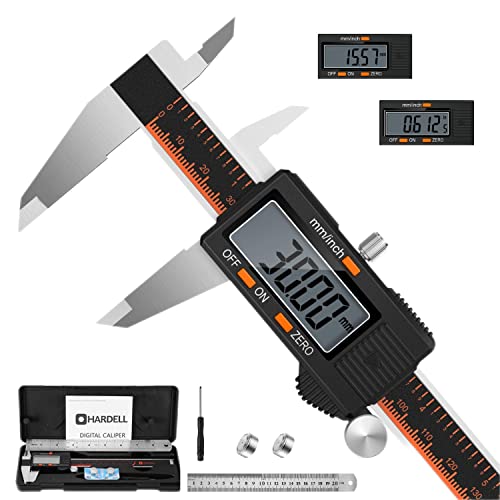 HARDELL 6 Inch Digital Caliper with LCD Screen and Versatile Measurement