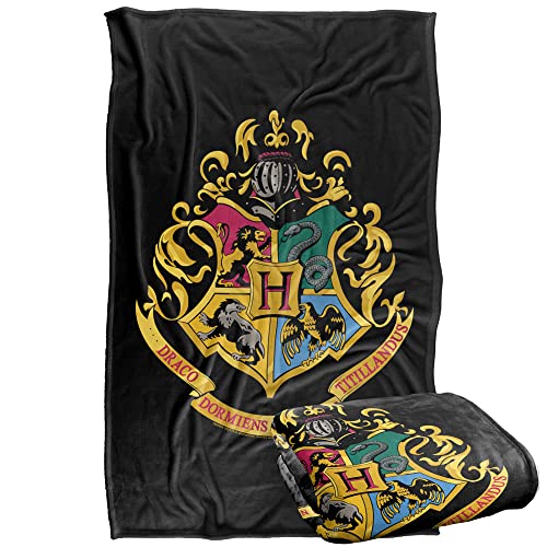 Harry Potter Hogwarts Crest Throw Blanket