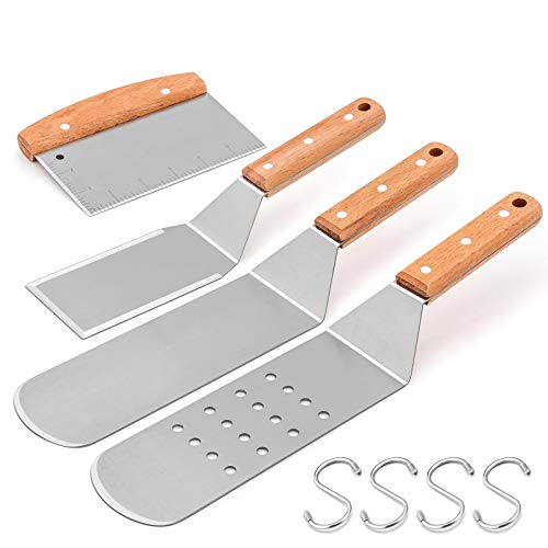 HaSteeL Metal Spatula Set - Professional Griddle Accessories Kit