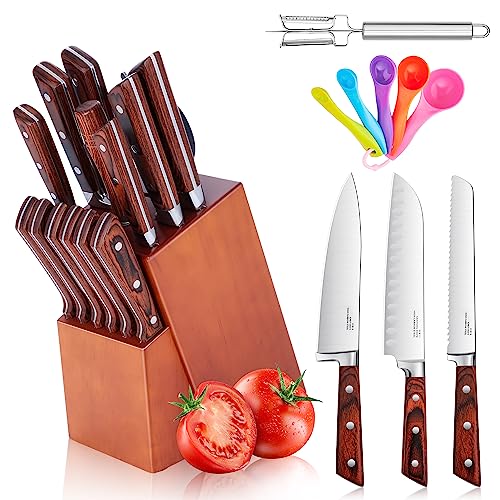 HaWare Kitchen Knife Set with Block