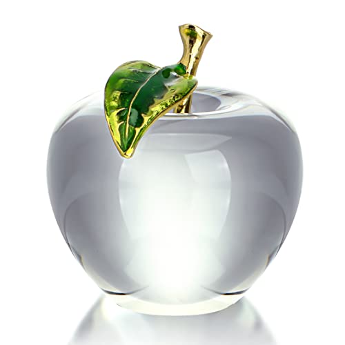 H&D Crystal Apple Figurine Paperweight