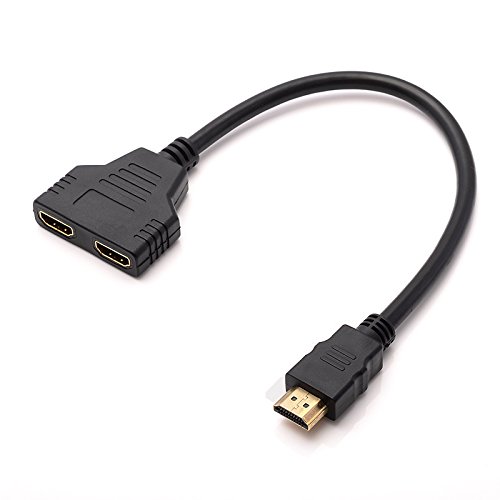 HDMI Male to Dual Female Splitter Converter Adapter