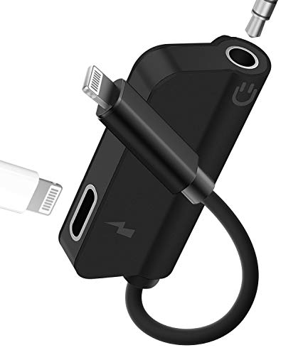 Headphone Adapter Lightning to 3.5mm AUX Audio Jack and Charger Extender