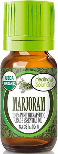Healing Solutions Organic 10ml Oils - Marjoram Essential Oil - 0.33 Fluid Ounces
