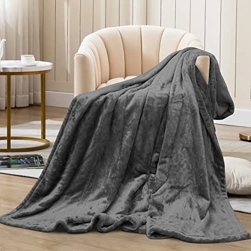 Heated Throw Blanket (50" x 60") with 220g Double-Layer Soft Flannel