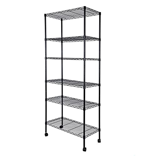 Heavy Duty 6-Shelf Shelving with Wheels