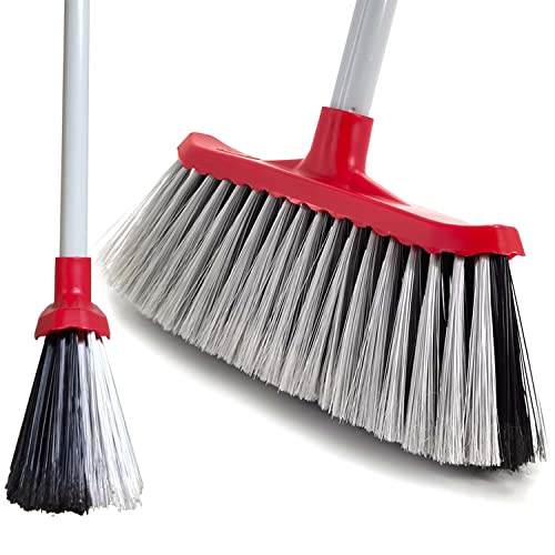 Heavy-Duty Broom with Double-Side Bristles