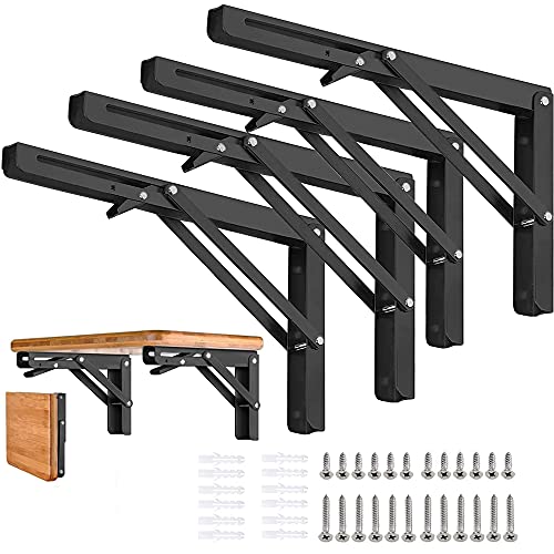 Heavy-Duty Foldable Shelf Brackets for Versatile Storage Solutions