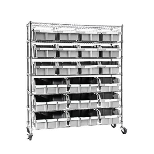 Heavy Duty NSF Bin Rack Shelving Storage Unit