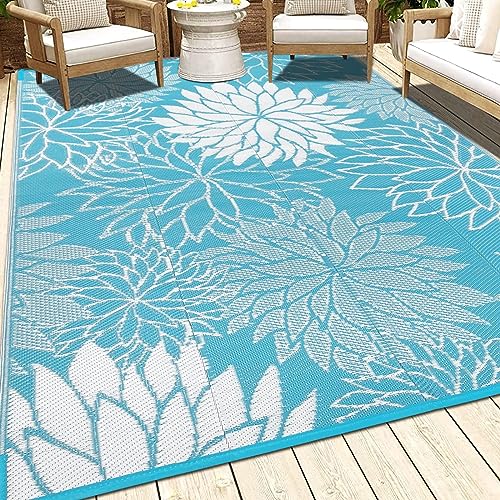 HEBE Reversible Plastic Straw Outdoor Rug