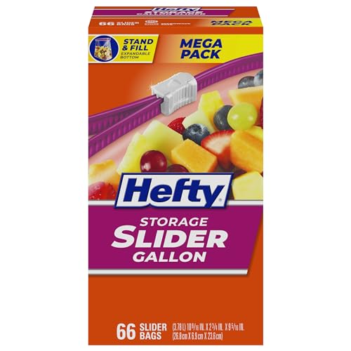 Hefty Slider Storage Bags, 66 Count