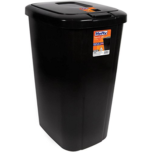Hefty Touch-Lid 13.3-Gallon Trash Can - Convenient and Durable