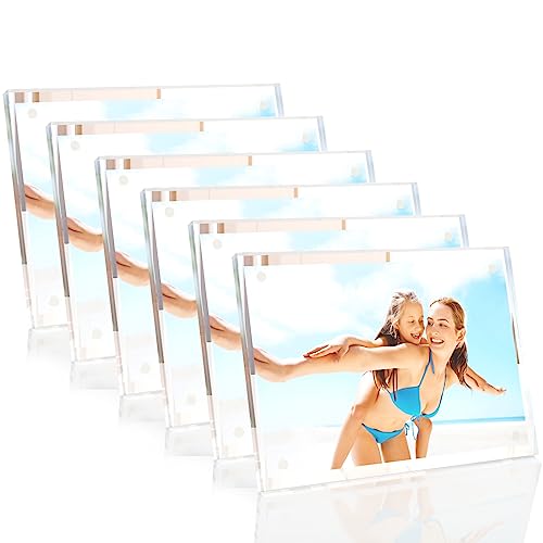 HELPLEX Acrylic Picture Frames 4x6 - 6 Pack