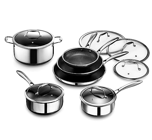 HexClad Stainless Steel Cookware Set