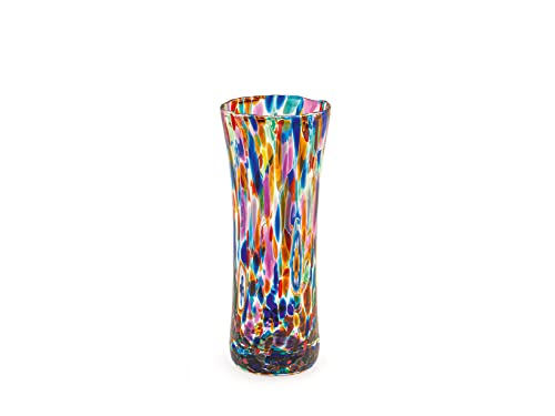 H&h Venetian Flared Glass Vase, 18 cm
