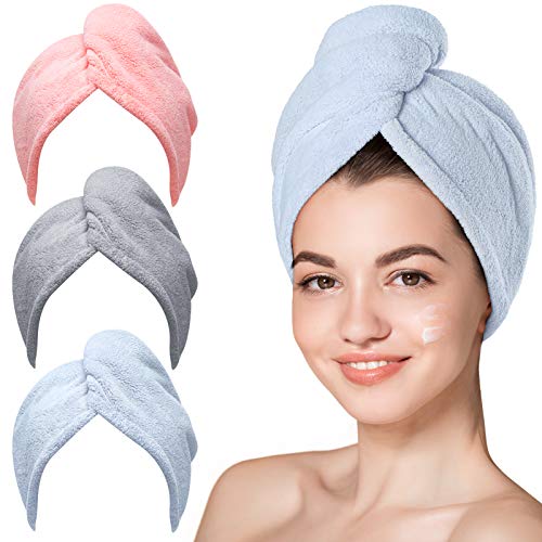 Hicober Microfiber Hair Towel - Quick Drying Hair Wrap Towels