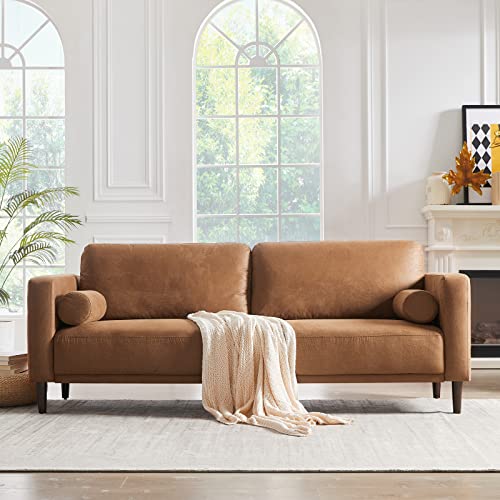 HIFIT Sofa Couches - 79” Mid-Century Modern Breathable Faux Leather Couch