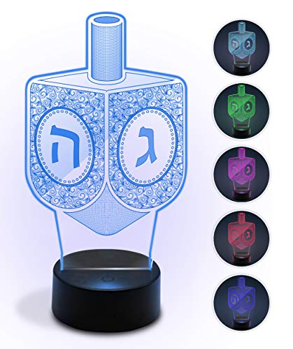 High Tech Hanukkah LED Multicolored Dreidel