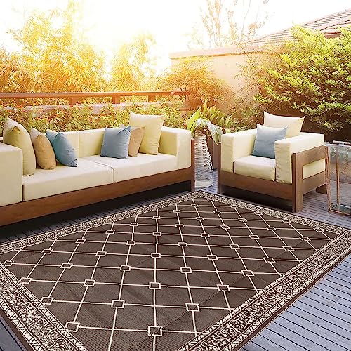 HiiARug Outdoor Patio Rugs - Durable, Reversible, and Stylish