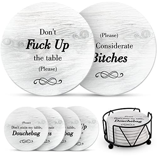Hilarious Coasters with Holder