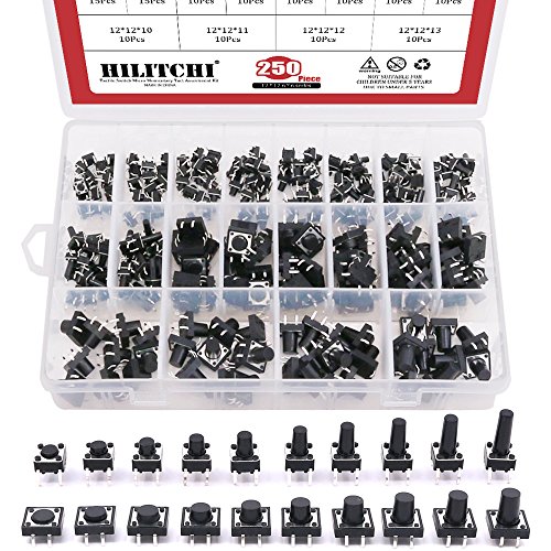 Hilitchi Tactile Push Button Switch Assortment Kit