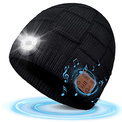 Hinshark Gifts for Men, LED Bluetooth Beanie Hat