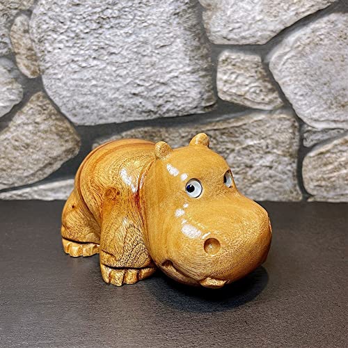 Hippo Wooden Statue Figurine