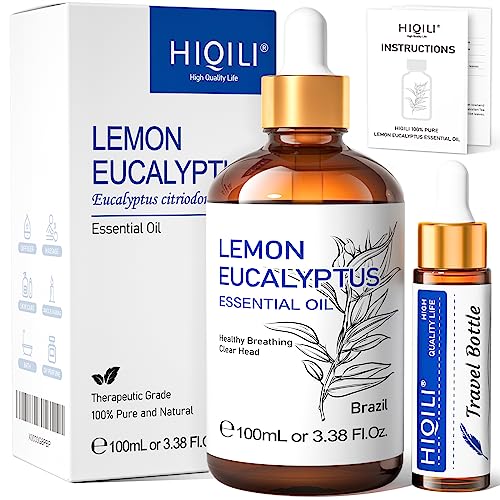 HIQILI Lemon Eucalyptus Essential Oil - Pure Natural Undiluted Premium Oils