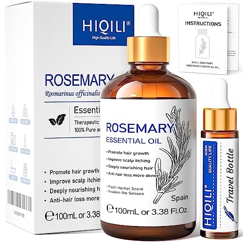 HIQILI Rosemary Essential Oil for Hair Growth and Strengthening