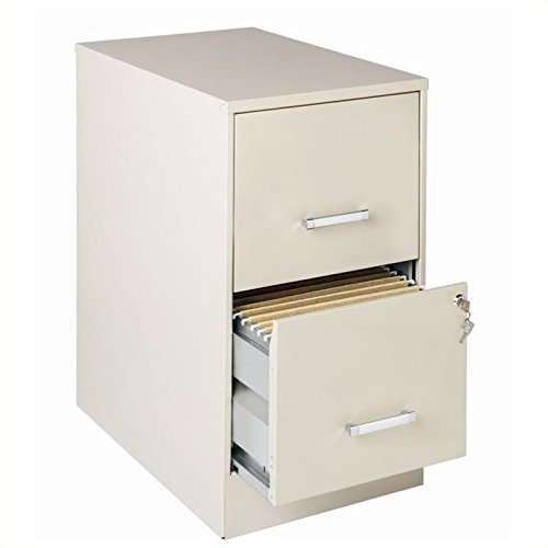 Hirsh Industries 2 Drawer Letter File Cabinet and Adjustable Mobile File Caddy