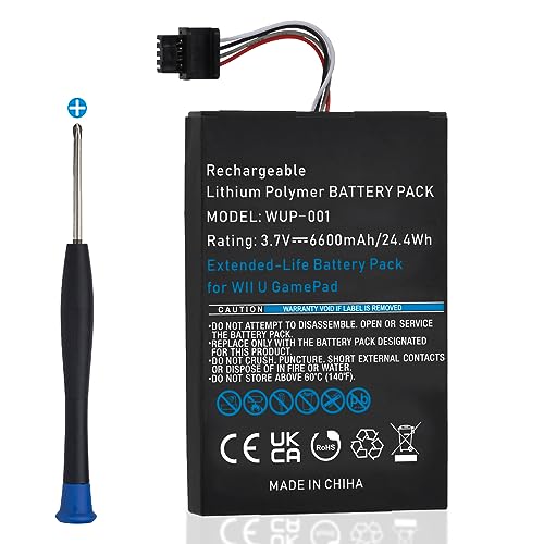 Hisewen 6600mAh Wii U Gamepad Battery