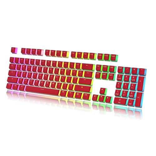 HK Gaming Pudding Keycaps Set - Colorful and Durable Keycap Replacement