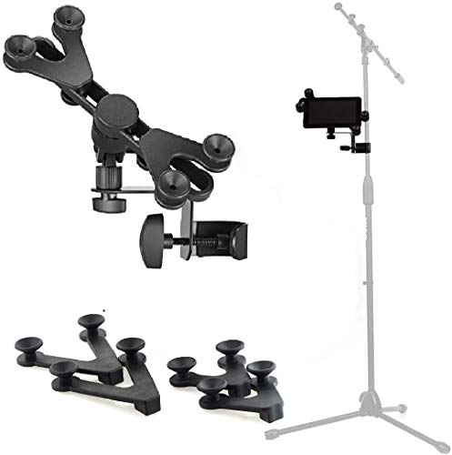 Hola! Music HM-MTH Microphone Music Stand iPad Tablet Smartphone Holder Mount - Fits Devices from 6 to 15 Inch