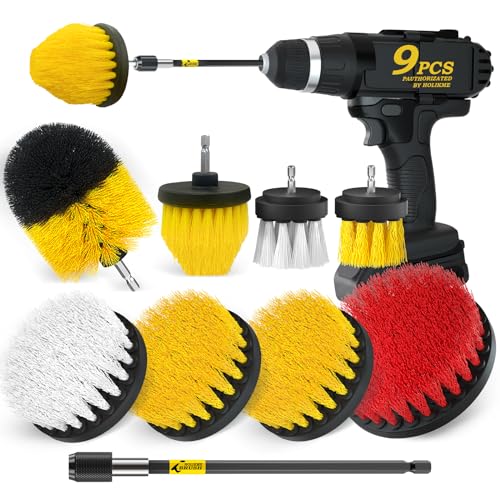 Holikme 9Pieces Drill Brush Attachments Set