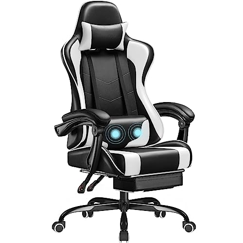 Homall Gaming Chair with Footrest and Massage Lumbar Support