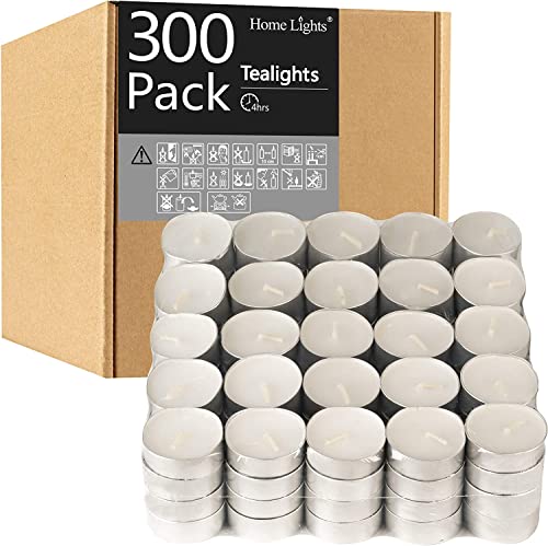 HomeLights Tealight Candles - Bulk Packs - 300 Pack