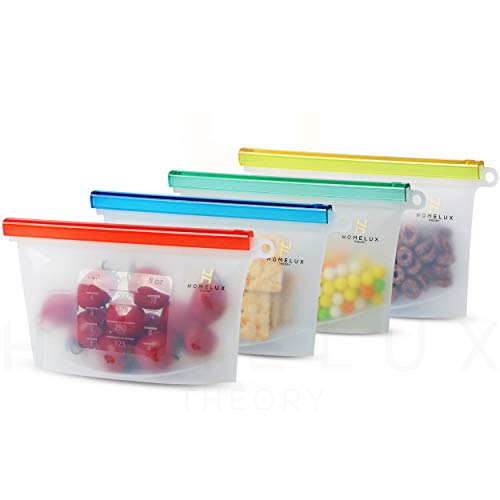 WeeSprout Silicone Reusable Food Storage Bags - Leakproof & Airtight  Freezer Bags (Two 16 Cup Bags), Freezer & Microwave Friendly, Freeze  Leftovers