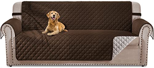 HOMERILLA Couch Cover for Sofa, Dog Couch Covers for Pets, Couch Covers for 3 Cushion Couch Sofa, Reversible Sofa Covers Furniture Protector with Elastic Straps