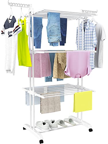 HOMIDEC Large 4-Tier Clothes Drying Rack
