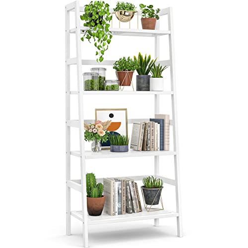 Homykic Ladder White Bookshelf
