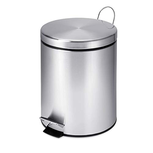 Honey-Can-Do Mini Trash Can with Lid and Foot Pedal