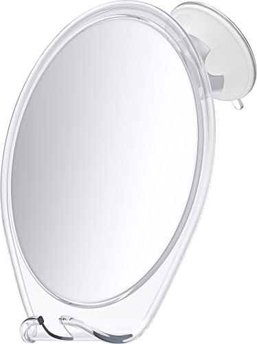 HoneyBull Fogless Shower Mirror with Suction & Razor Holder
